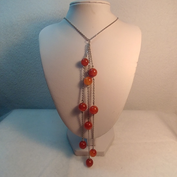 Carnelian bead necklace, handmade. - Picture 1 of 1